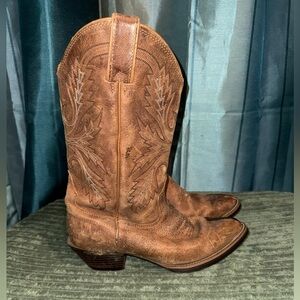 Justin Boots Tan Leather Western Boots